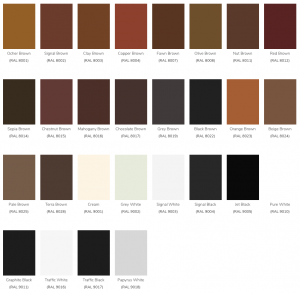 RAL-彩色粉末涂层